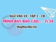 Soạn bài Trình bày báo cáo kết quả nghiên cứu về một...